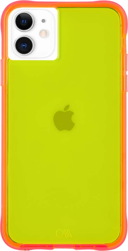 Чехол Tough NEON для iPhone 11, желтый/розовый