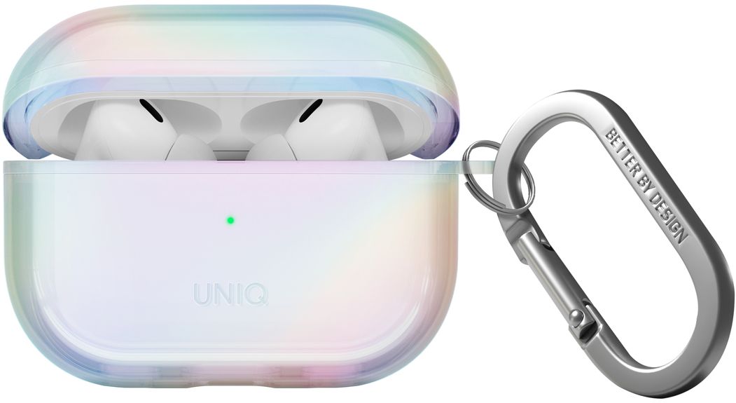 

Чехол Uniq Iridescia для AirPods Pro 2, Holo Quartz, прозрачный, Чехол Iridescia для AirPods Pro 2, Holo Quartz, прозрачный