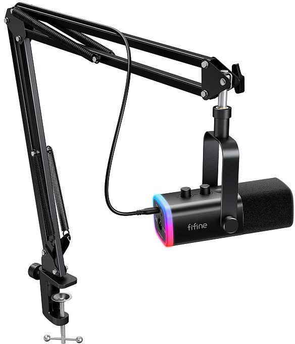 Микрофон динамический Fifine AmpliGame AM8T, черный