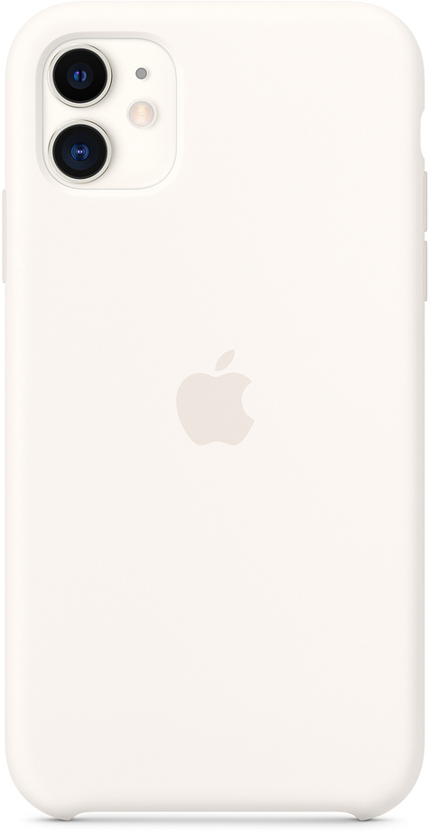 Чехол для iPhone 11, силикон, белый