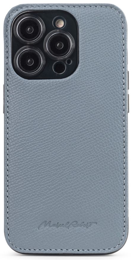 

Marcel Robert Чехол Louis для iPhone 15 Pro Max, теленок, серо-голубой, Серый