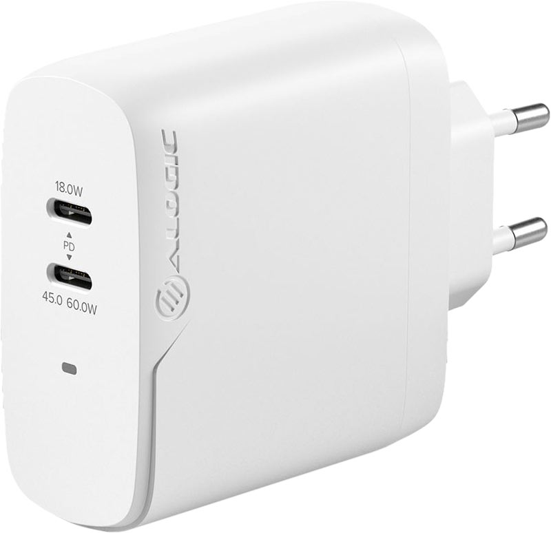 Сетевое зарядное устройство 2X63 Rapid Power USB-C, GaN, PD, 63Вт, белый