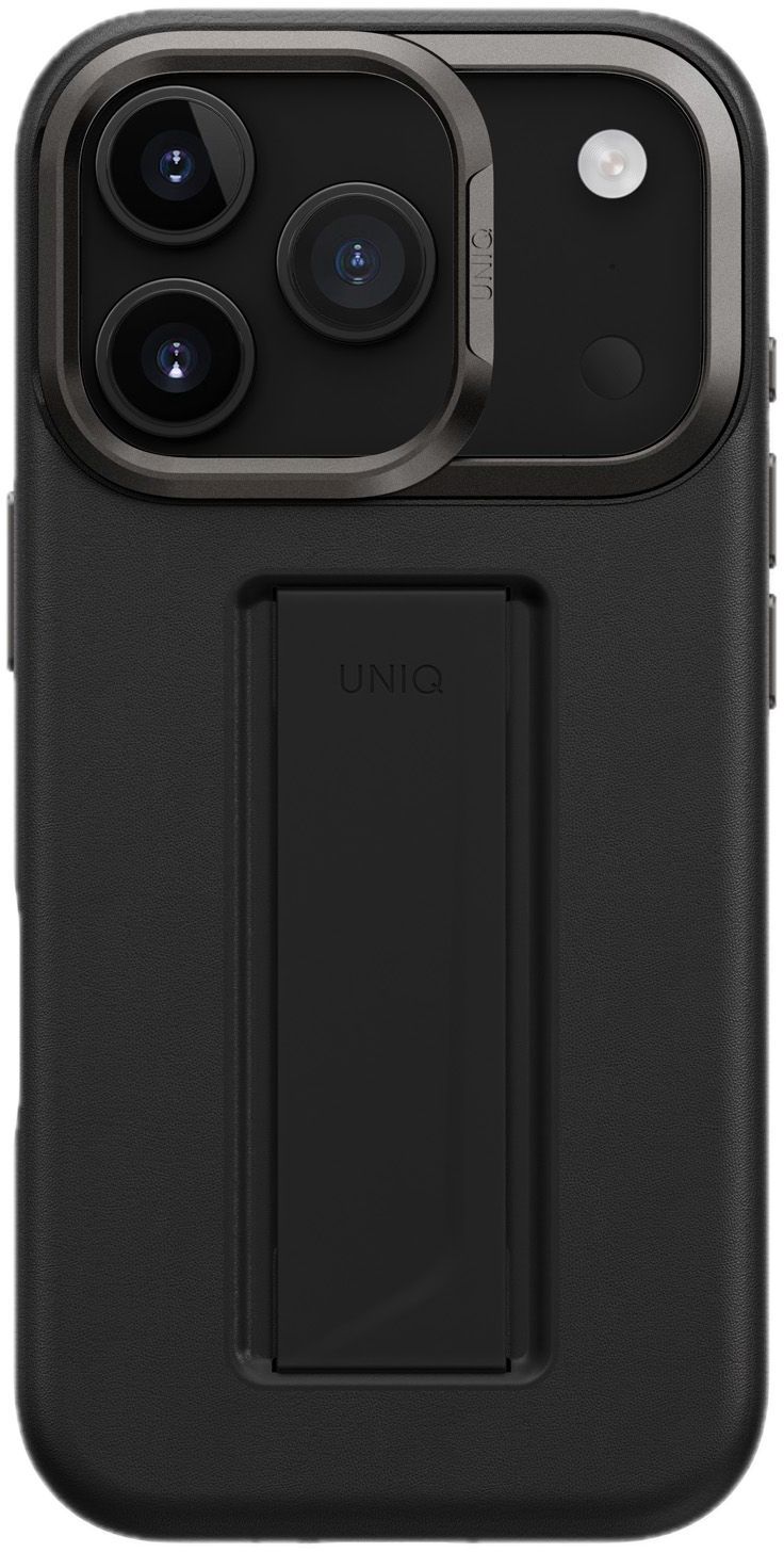 

Чехол Uniq Heldro PRO Leatherette + FlexGrip Magsafe для iPhone 17 Pro, черный, Чехол Heldro PRO Leatherette + FlexGrip Magsafe для iPhone 17 Pro, черный