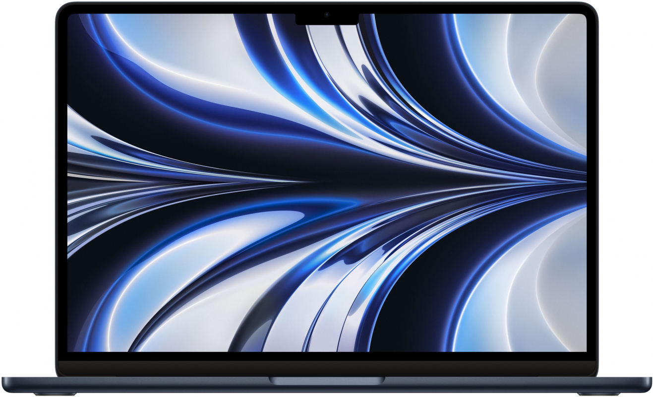 Apple MacBook Air 13" (M2, 8C CPU/8C GPU, 2022), 16 ГБ, 256 ГБ SSD, «полуночный черный»