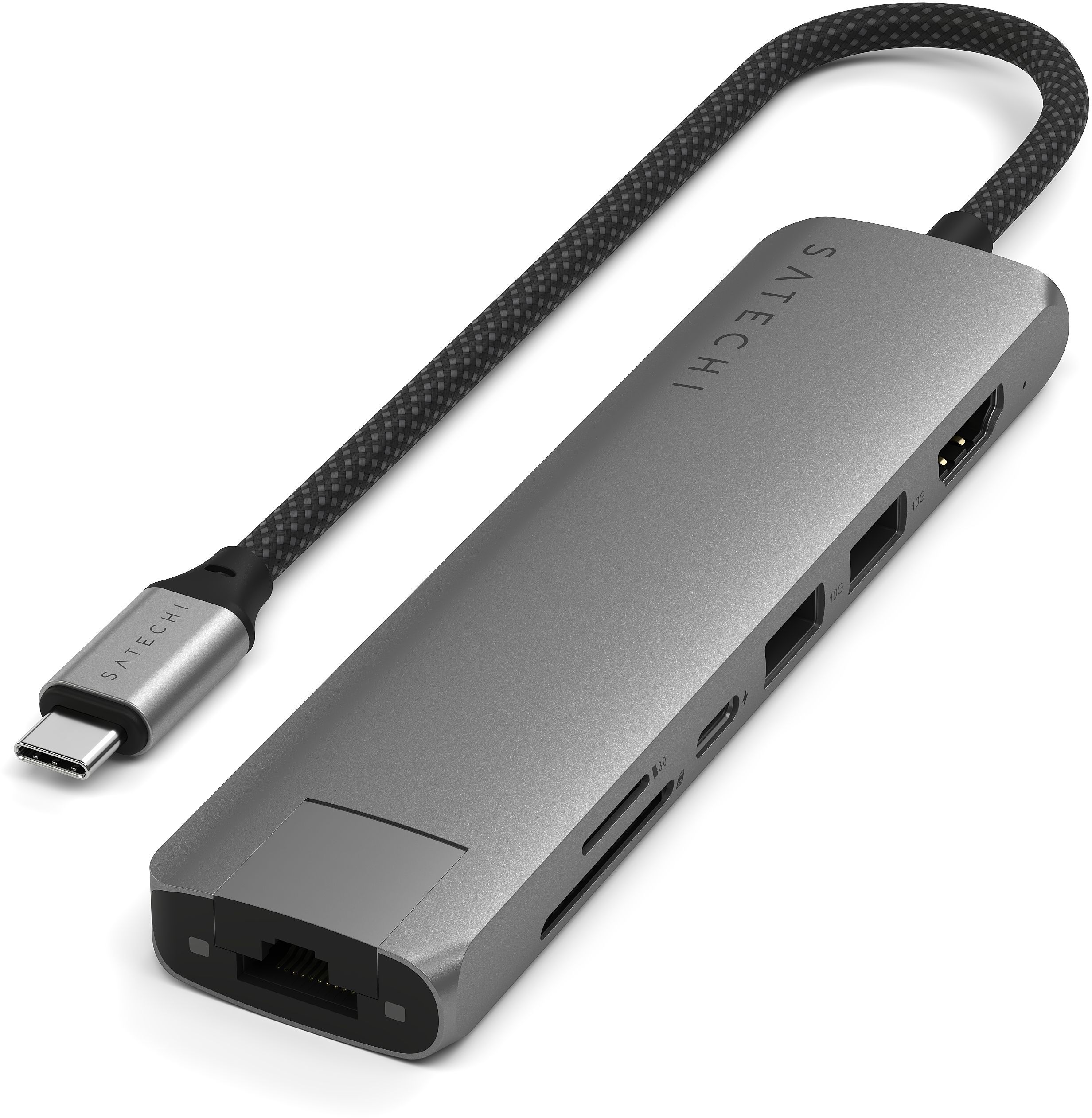 Адаптеры (переходники)  restore Satechi Адаптер USB-C 7 in 1, серый космос