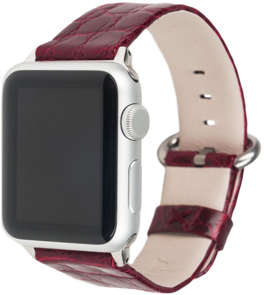 

Marcel Robert Ремешок для Apple Watch 42/44 мм, аллигатор, вишневый, Красный