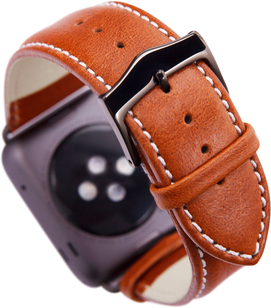 Ремешок Copenhagen для Apple Watch 38/40 мм, кожа, коричневый + серый космос