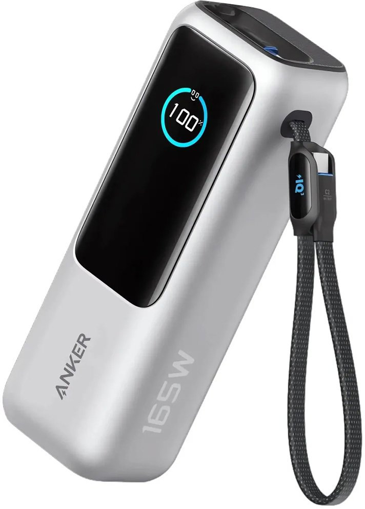 

Внешний аккумулятор Anker 25000Mah 165W Built-In USB-C and Retractable Cable, Cеребристый, Серебристый, Внешний аккумулятор 25000Mah 165W Built-In USB-C and Retractable Cable, Cеребристый