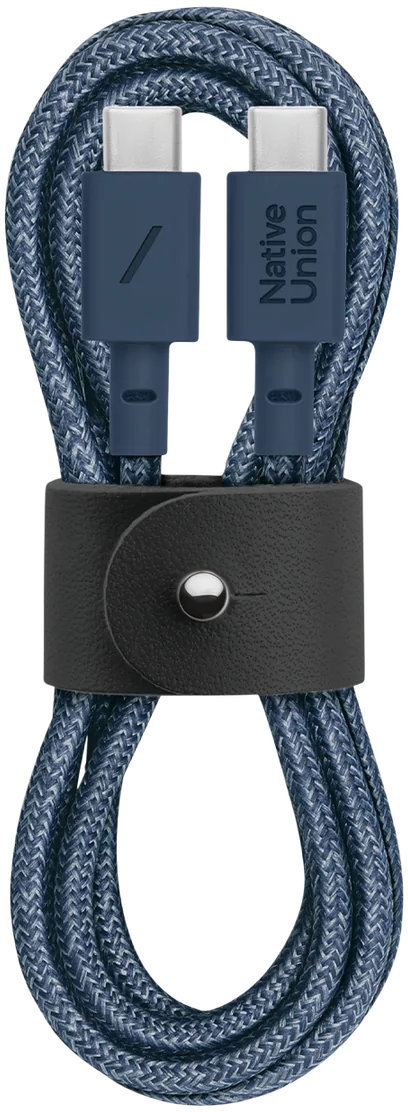 Native Union Кабель Belt Cable USB-С - USB-С, 1.2 м, нейлон, синий