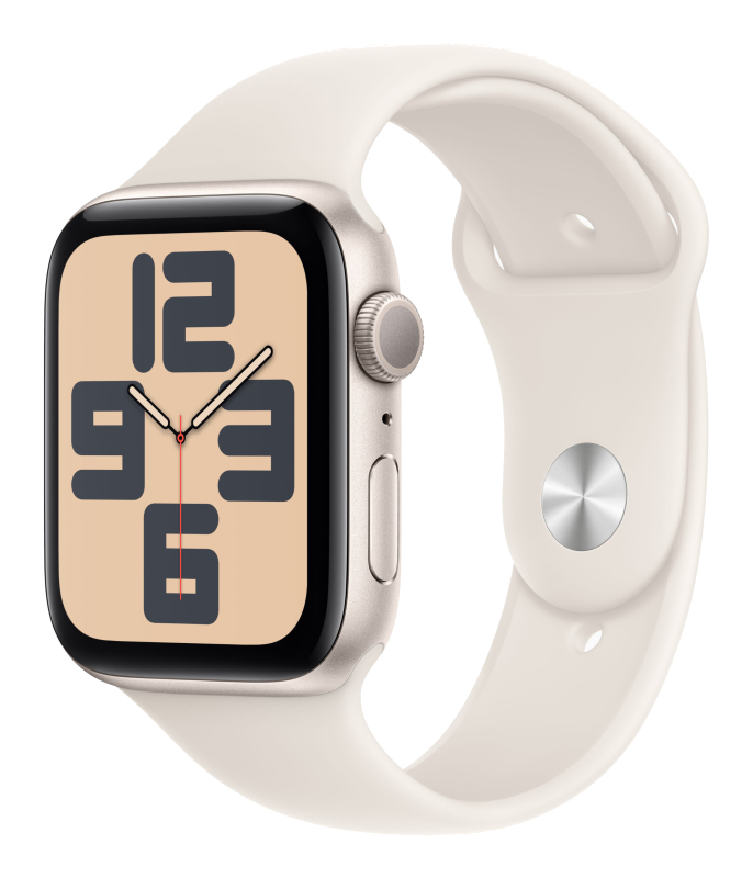   restore Apple Watch SE 2024, 44 мм, корпус из алюминия цвета «сияющая звезда», спортивный ремешок цвета «сияющая звезда» M/L