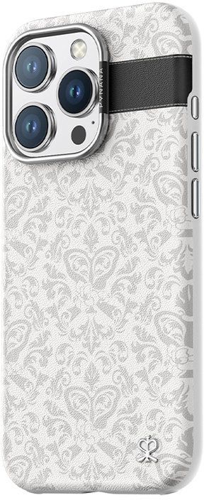 Чехол PYNANA Print Series MagSafe для iPhone 16 Pro Max, белый Фото-2