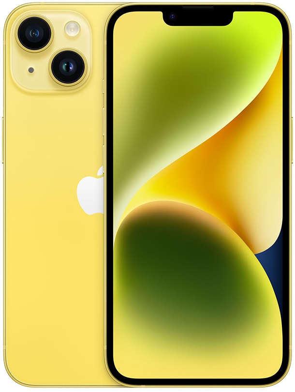 Apple iPhone 14 dual-SIM 128 ГБ, желтый