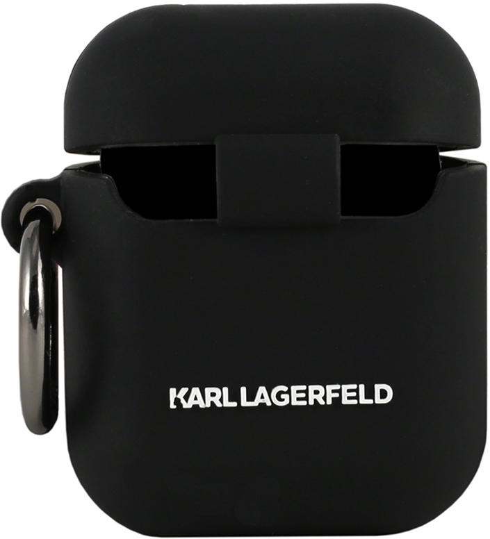 Чехол Karl Lagerfeld & Choupette для AirPods 1/2, черный KLACA2SILCHBK - фото 2