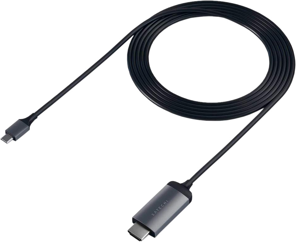 Кабель Satechi USB-C - HDMI 4K, 1.8м, серый космос