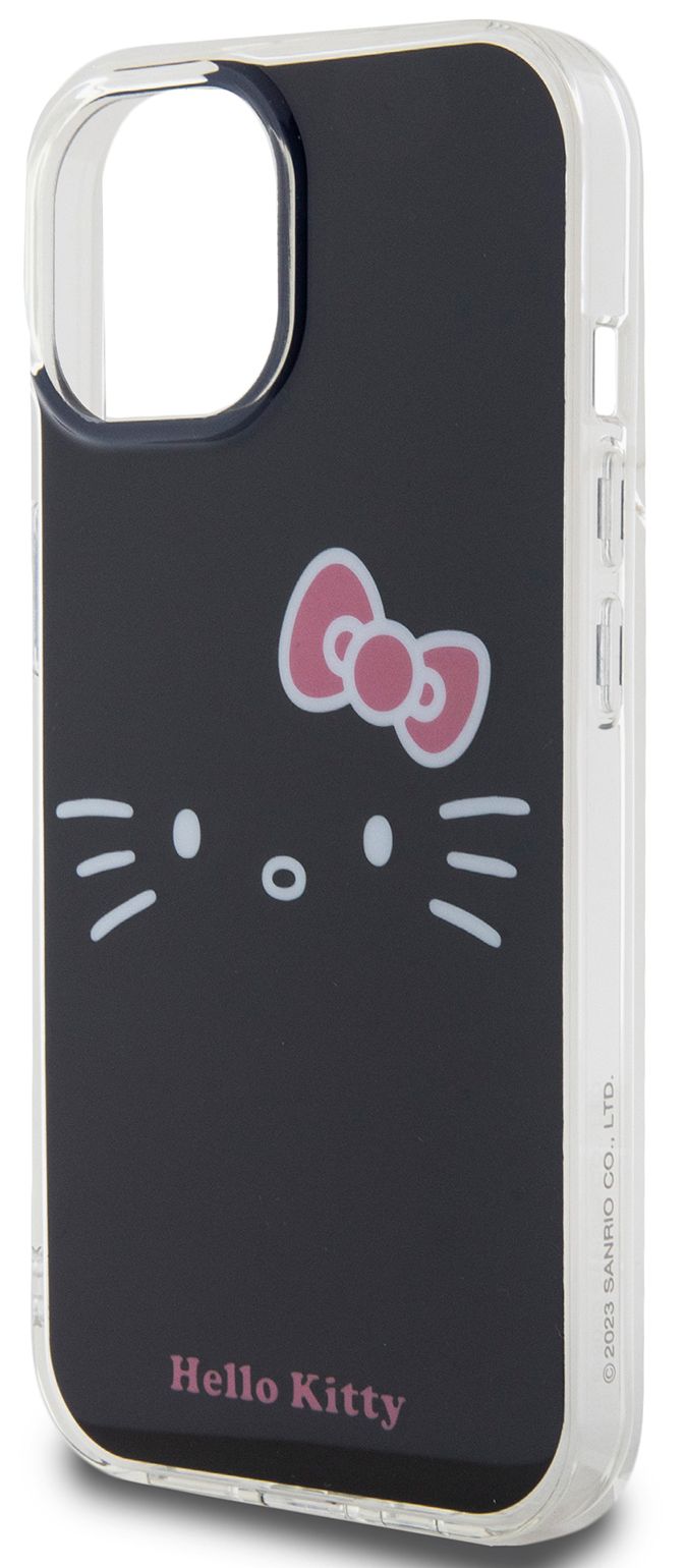 Бренд Чехол Hello Kitty Face для iPhone 15, черный