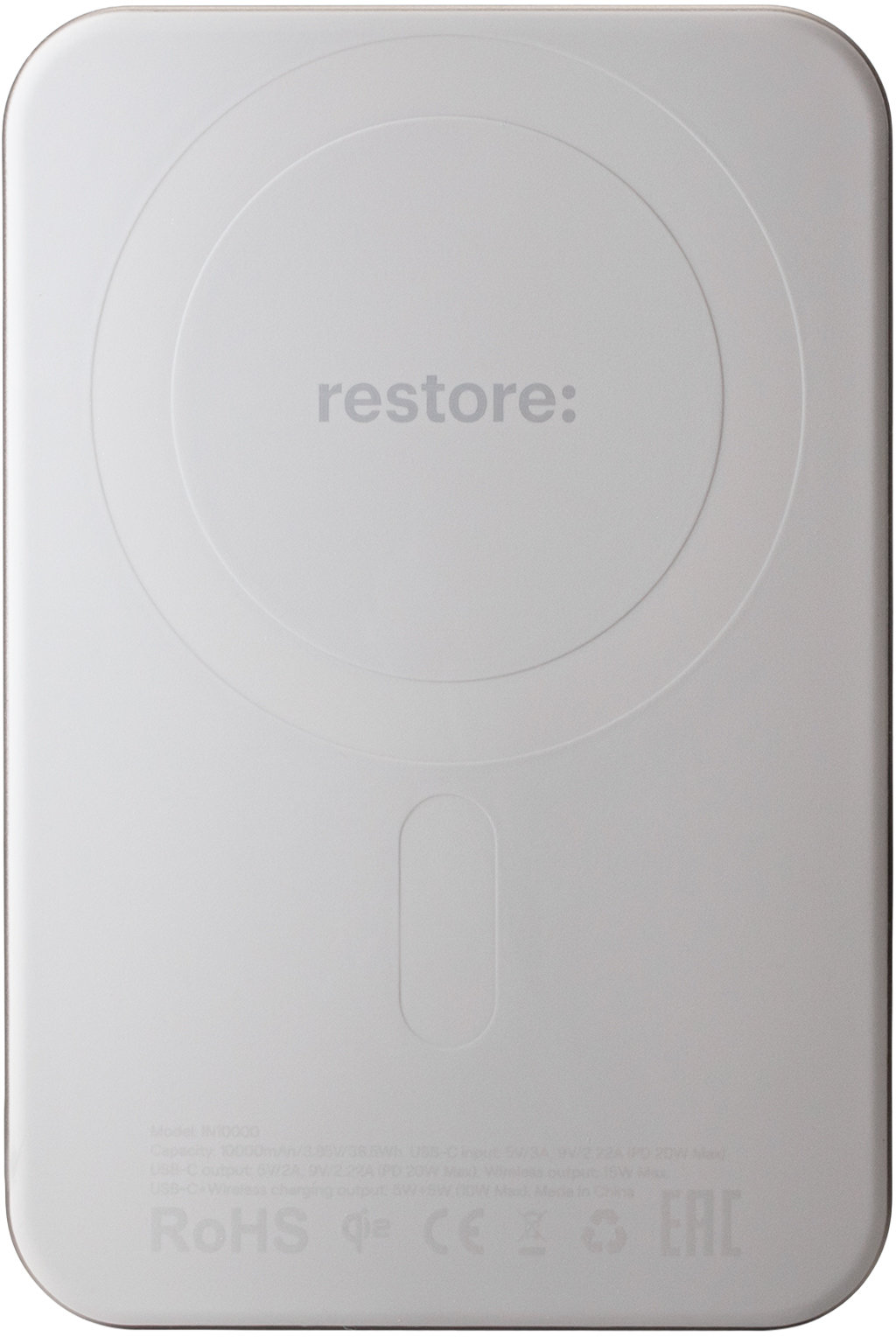 restore: Внешний аккумулятор Magnetic, 10000mAh, титановый