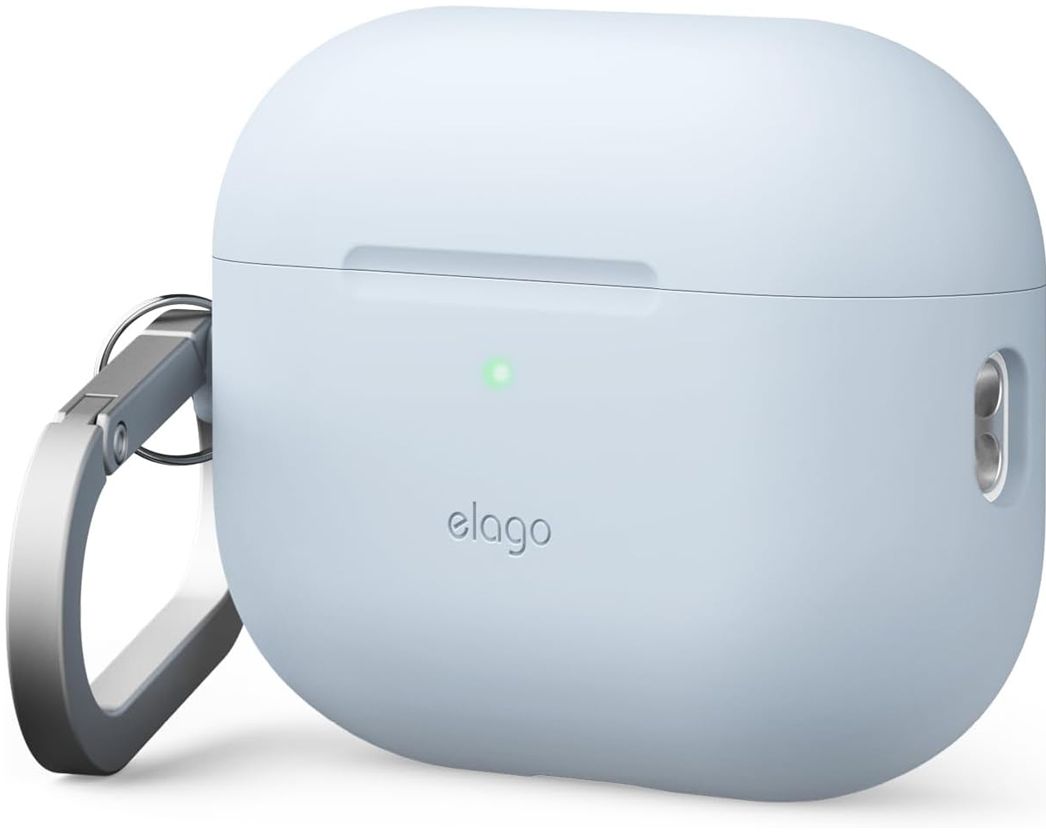 

Чехол Elago Silicone Hang Light Blue для AirPods Pro 3, силикон, светло-синий, Голубой, Чехол Silicone Hang Light Blue для AirPods Pro 3, силикон, светло-синий