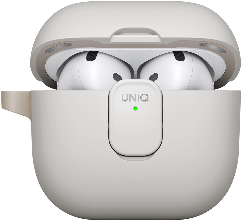 

Чехол Uniq CLYDE Lock Mist Grey/Khaki для AirPods 4, серый+хаки, Светло-серый, Чехол CLYDE Lock Mist Grey/Khaki для AirPods 4, серый+хаки
