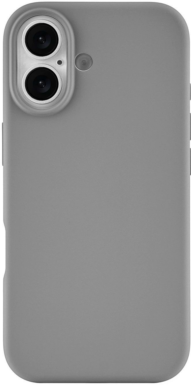 

Чехол uBear Touch Case MagSafe для iPhone 17, soft-touch, светло-серый, Чехол Touch Case MagSafe для iPhone 17, soft-touch, светло-серый
