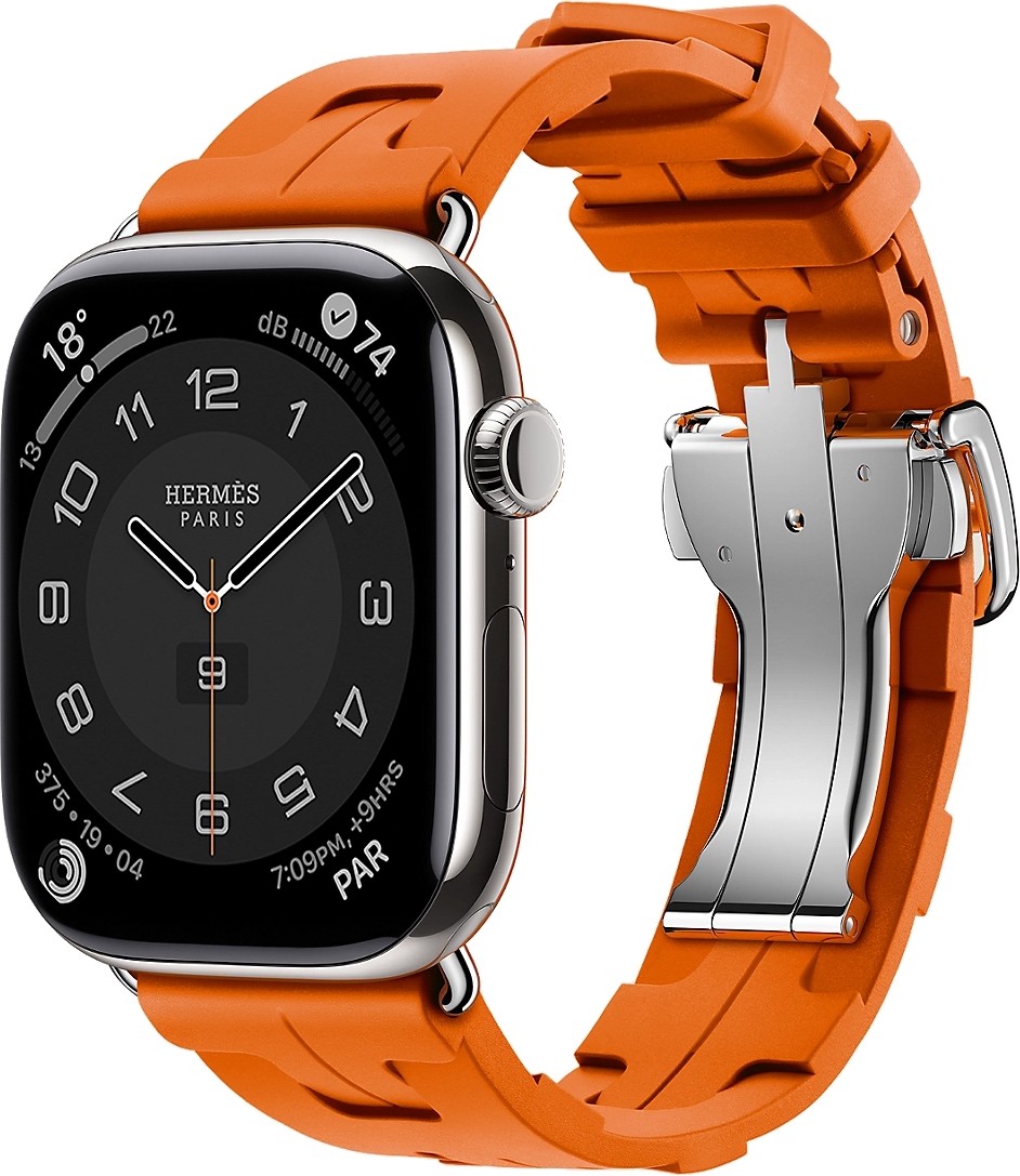 

Apple Watch Series 10 Hermes, 46 мм, титановый корпус, резиновый ремешок оранжевого цвета, Оранжевый, Watch Series 10 Hermes, 46 мм, титановый корпус, резиновый ремешок оранжевого цвета