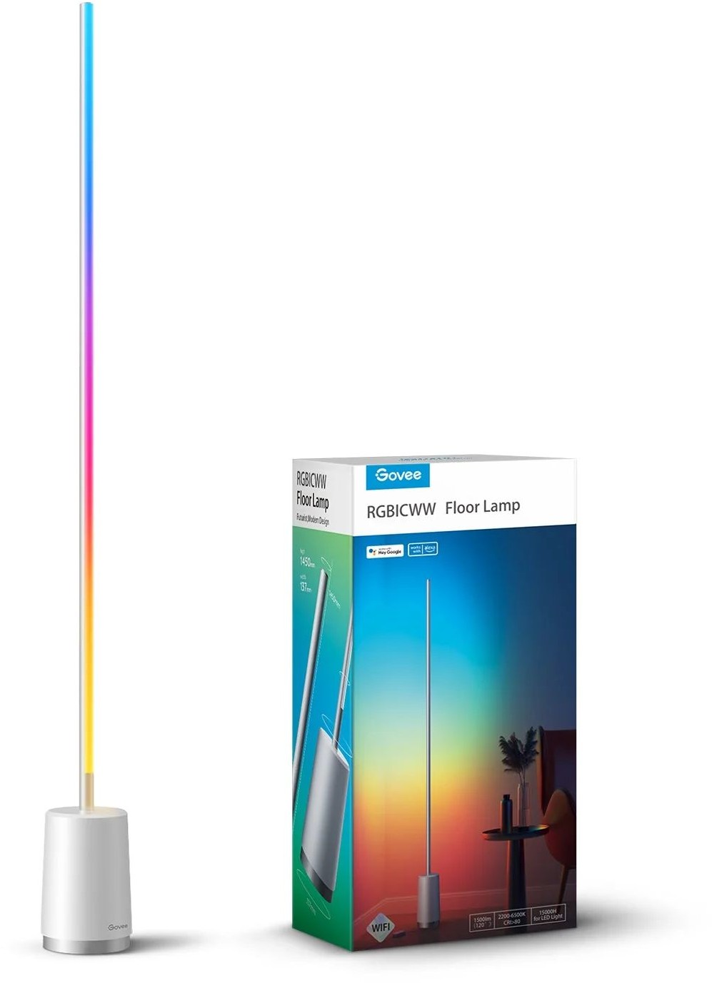 

Торшер умный Govee RGBICWW Lyra, цветной, Разноцветный, Торшер умный RGBICWW Lyra, цветной