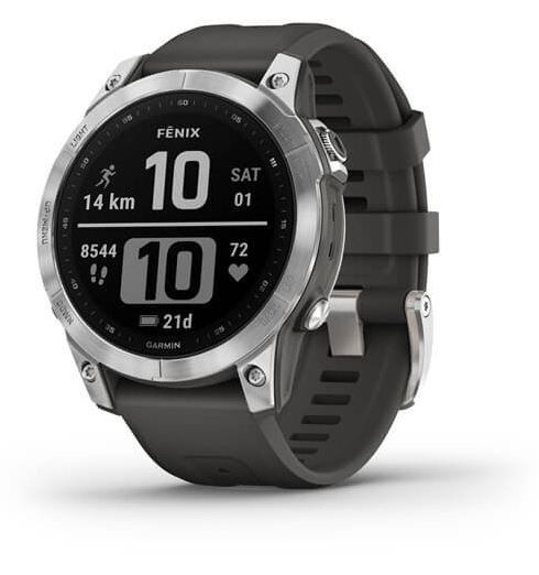 Бренд Умные часы Garmin Fenix 7, серебристый с графитовым ремешком