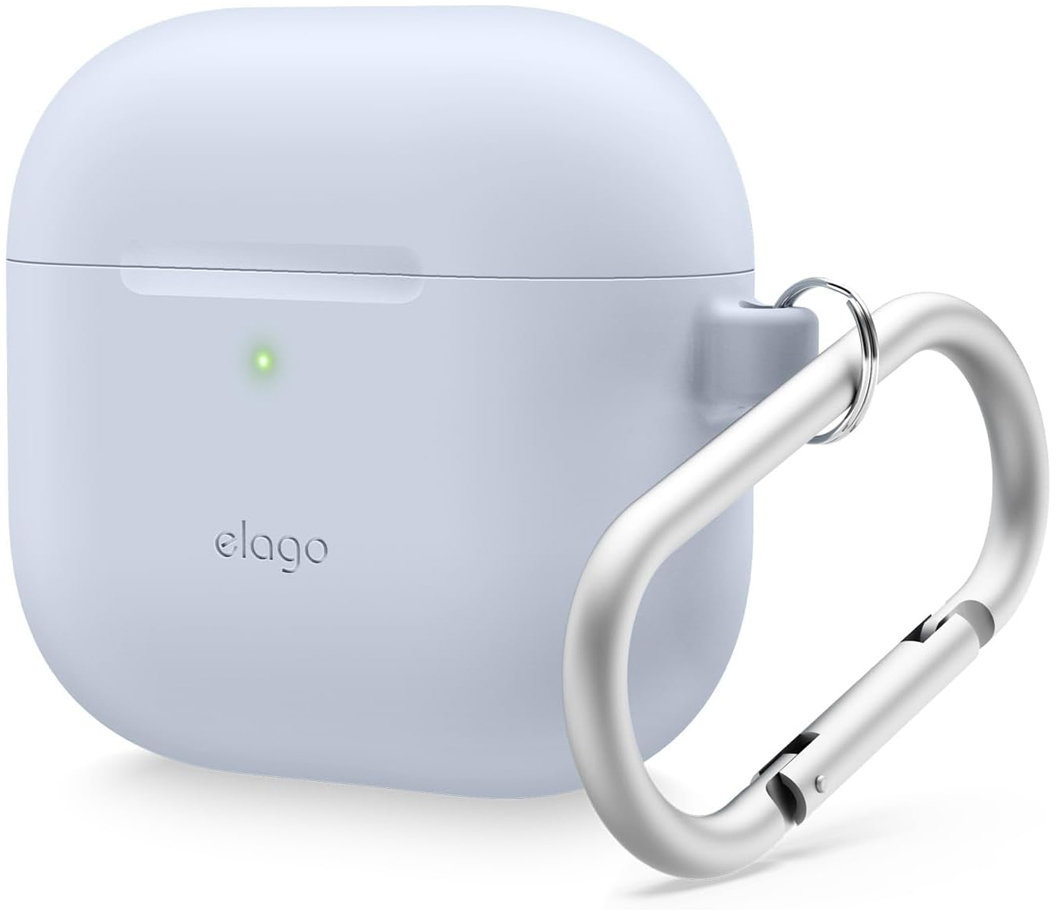 Elago Чехол Silicone Hang Case для AirPods 4, силикон, светло-синий