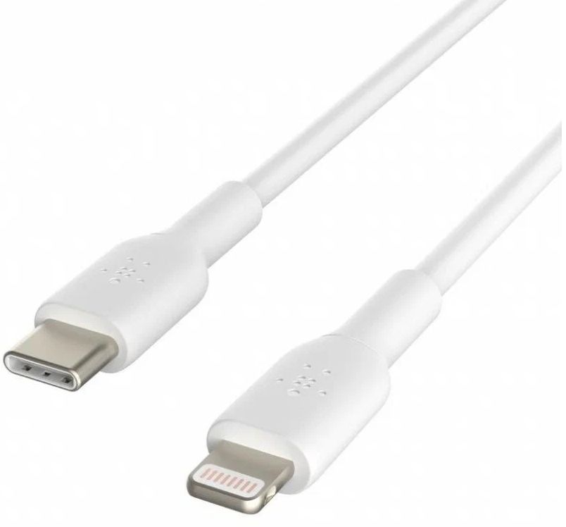 Кабель Belkin USB-C -  Lightning, 1м, белый