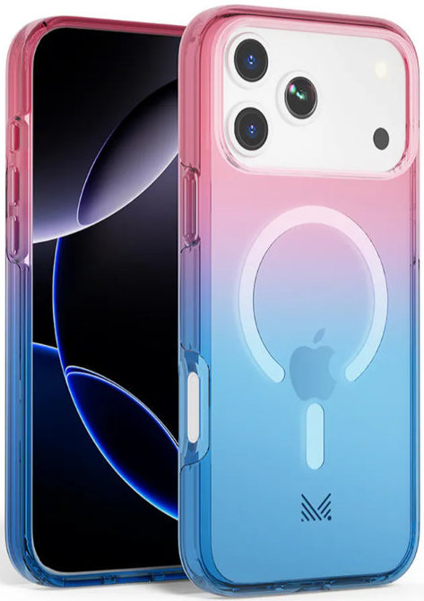 

Чехол Monocozzi ESSENTIALS MagSafe для iPhone 17 Pro Max, синий/розовый, Чехол ESSENTIALS MagSafe для iPhone 17 Pro Max, синий/розовый