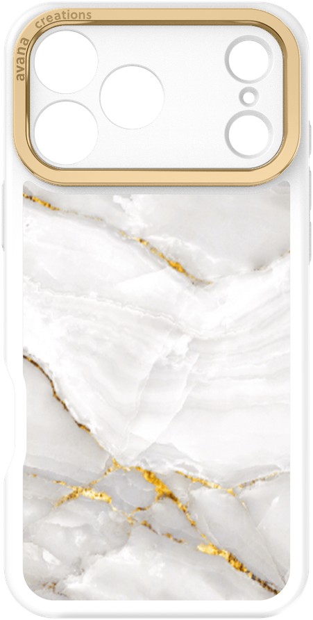 

Чехол Avana Marbly MagSafe для iPhone 17 Pro, жемчужно-белый