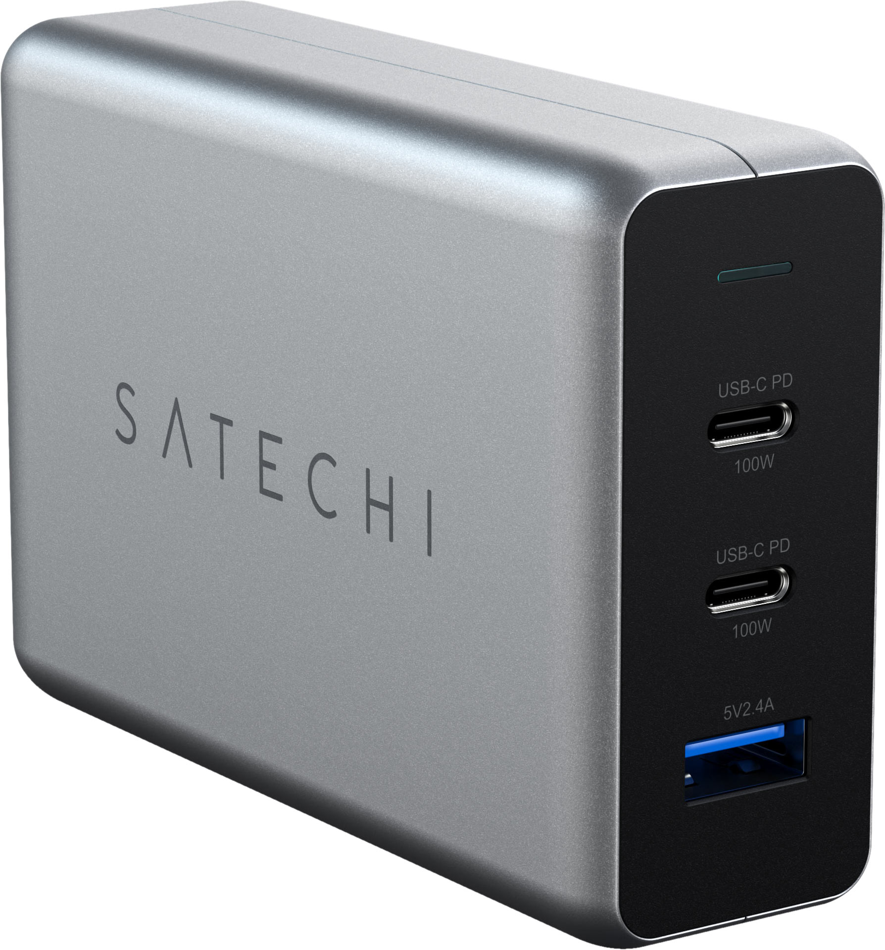 Бренд Сетевое зарядное устройство Satechi Compact Charger 2хUSB-C 100Вт + USB-A 12 Вт, GaN Power, серый