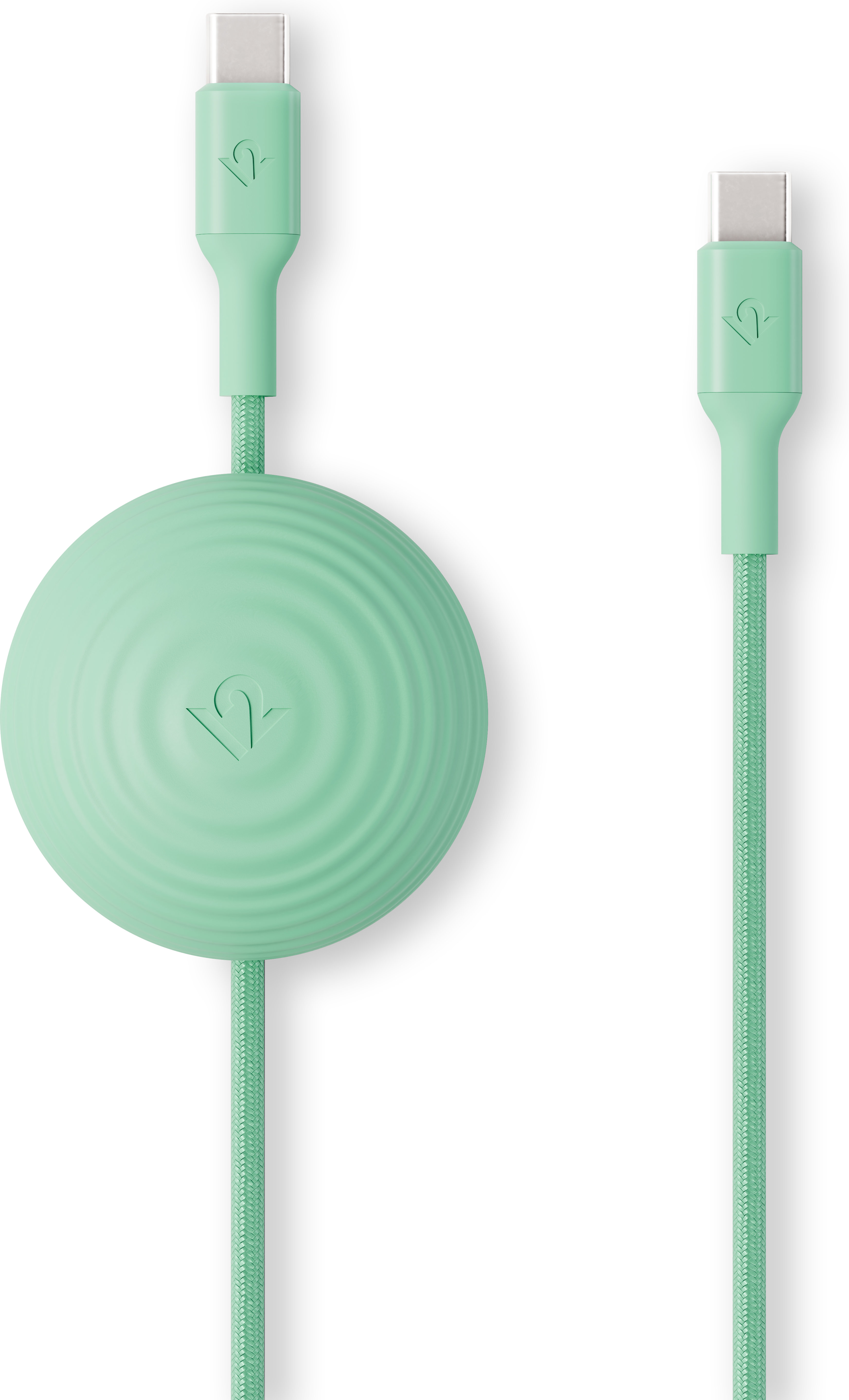 Кабель Twelve South CableStay USB-C - USB-C, 1,5м, мятный