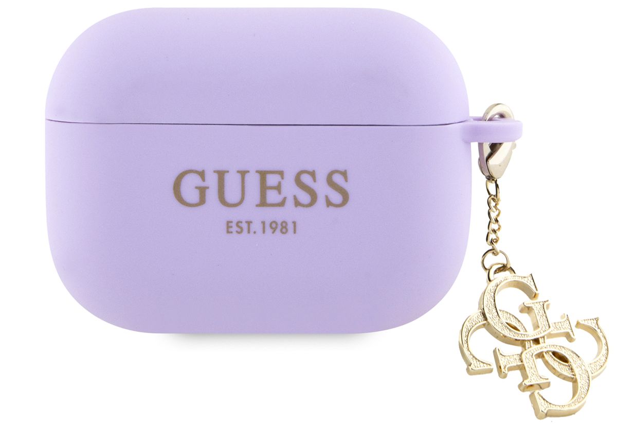 Бренд Чехол Guess Diamond Charm для Airpods Pro, пурпурный