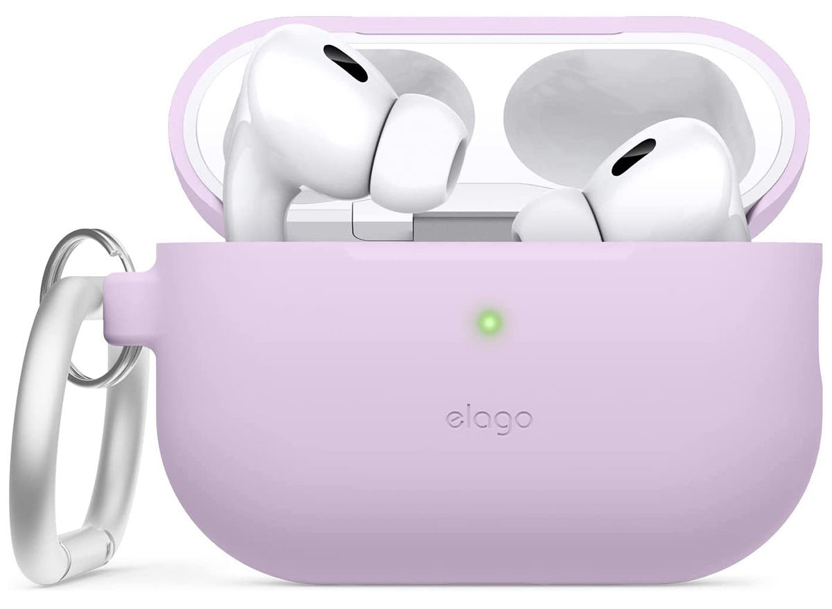 Чехол Elago Silicone Hang для AirPods Pro 2, силикон, лавандовый