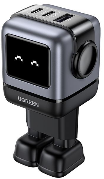 Сетевое зарядное устройство UGREEN CD361 Nexode 2хUSB-C + USB-A, 65Вт, PD, GaN, серый 25685B