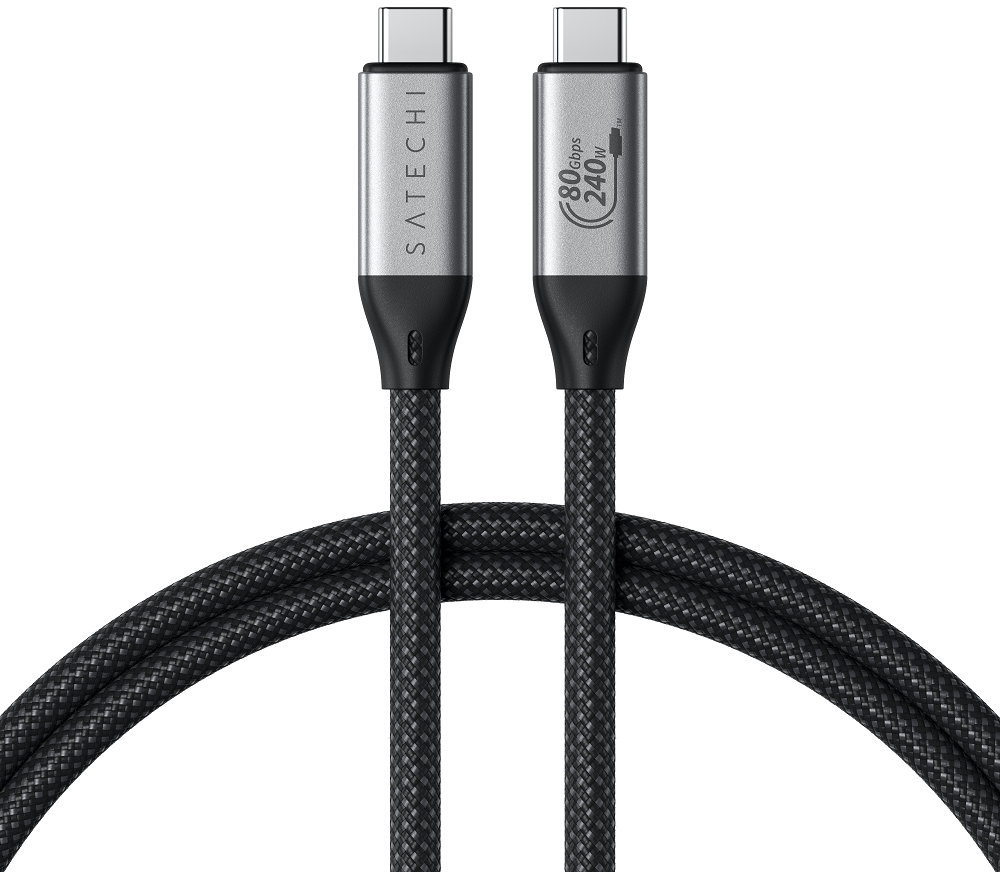 

Кабель Satechi USB4 V2 Pro 240Вт, 1.2 м, черный, Кабель USB4 V2 Pro 240Вт, 1.2 м, черный