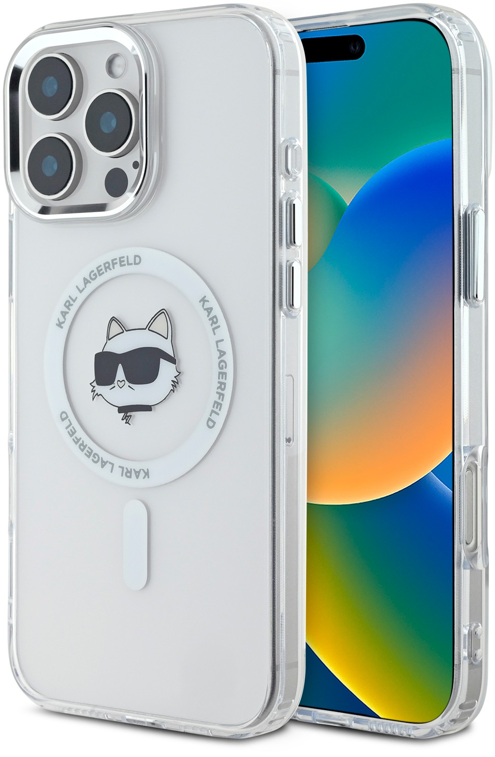 Karl Lagerfeld Чехол NFT Choupette MagSafe для iPhone 16 Pro, прозрачный