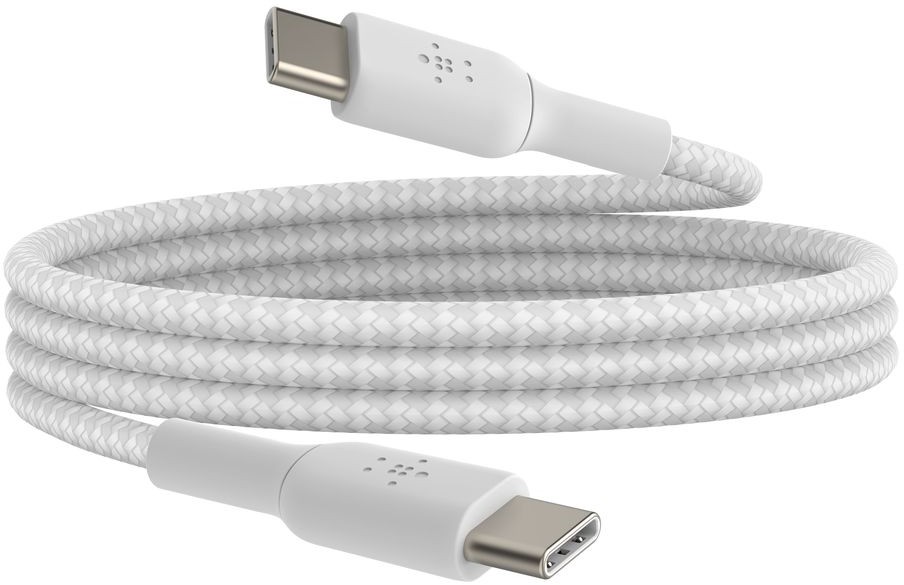Кабель Belkin BoostCharge Braided USB-C - USB-C, 1 м, нейлон, белый Фото-5