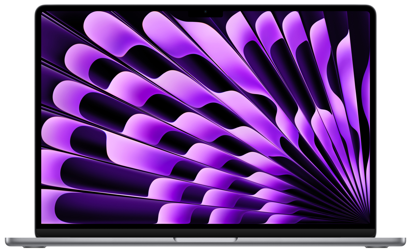 Apple MacBook Air 15" (M3, 8C CPU/10C GPU, 2024), 24 ГБ, 1 ТБ SSD, 70W, «серый космос»
