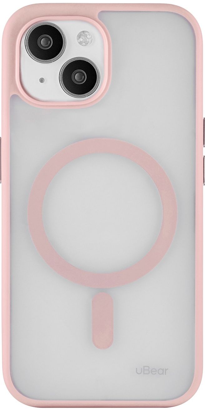 uBear Чехол Cloud Case MagSafe для iPhone 15, silk-touch, розовый