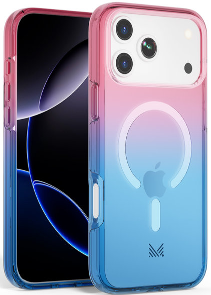 

Чехол Monocozzi ESSENTIALS MagSafe для iPhone 17 Pro, синий/розовый, Чехол ESSENTIALS MagSafe для iPhone 17 Pro, синий/розовый