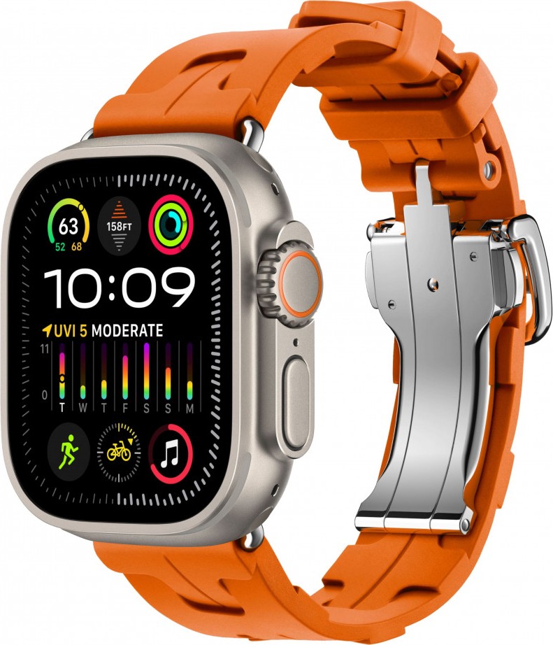 

Apple Watch Ultra 2 Hermes GPS + Cellular, 49 мм, титановый корпус, резиновый ремешок оранжевого цвета, Оранжевый, Watch Ultra 2 Hermes GPS + Cellular, 49 мм, титановый корпус, резиновый ремешок оранжевого цвета