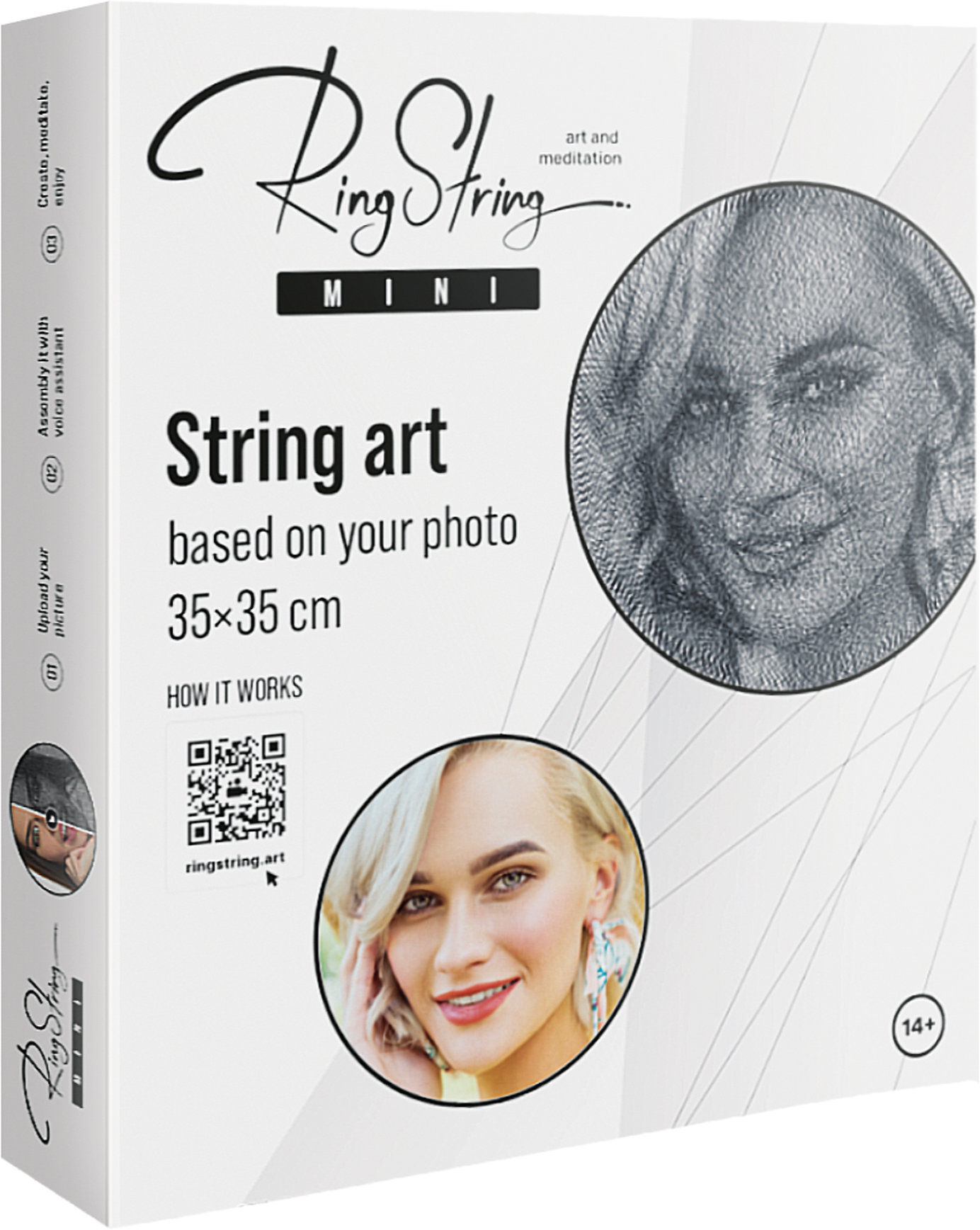 

Набор RingString основа квадрат мини, Черный + белый, Набор основа квадрат мини