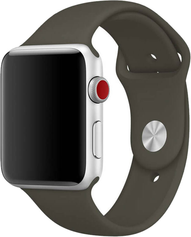 Ремешок для Apple Watch 38/40мм, силикон, оливковый