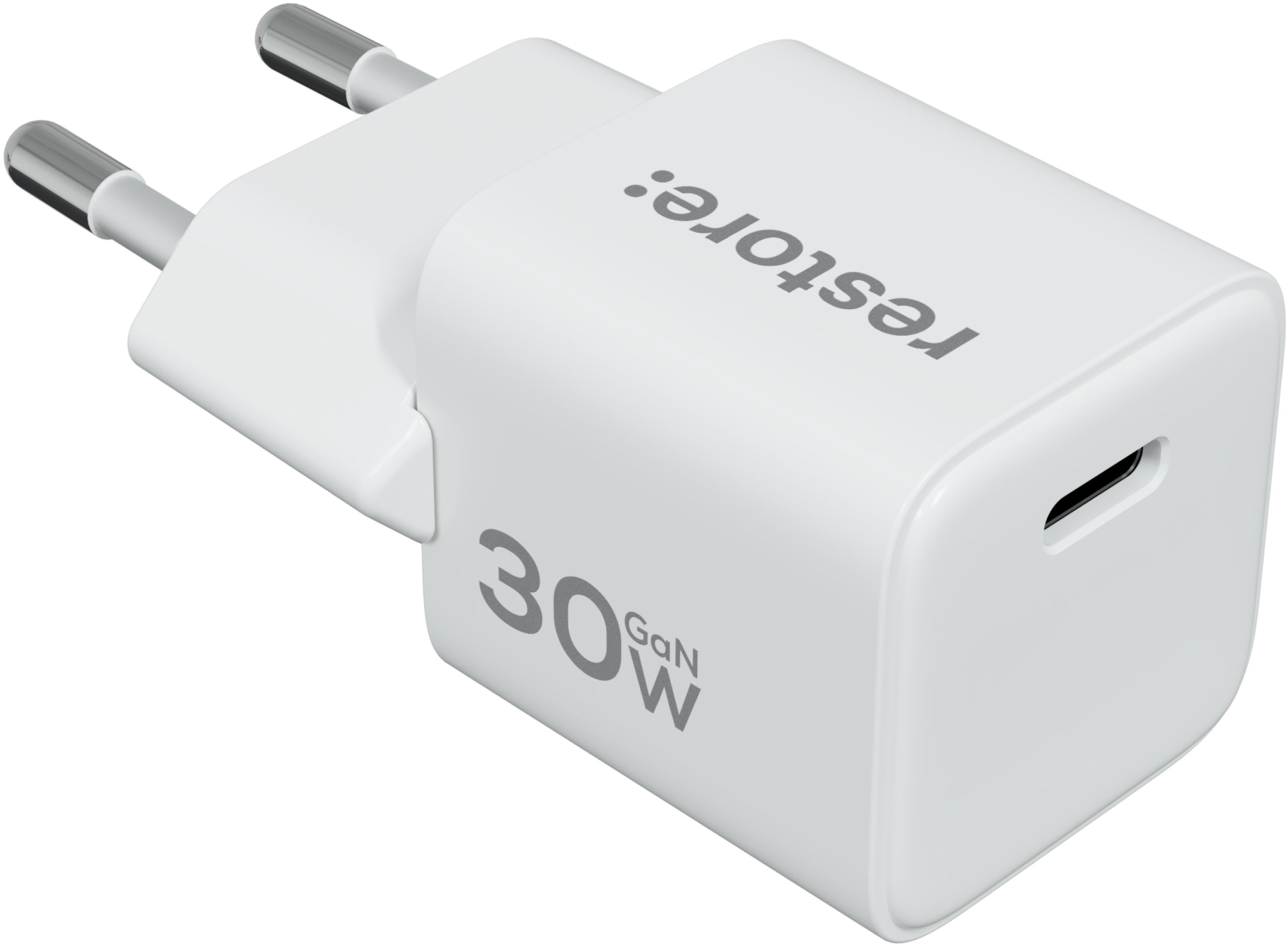 

Сетевое зарядное устройство restore: USB-C, 30 Вт, белый, Сетевое зарядное устройство USB-C, 30 Вт, белый