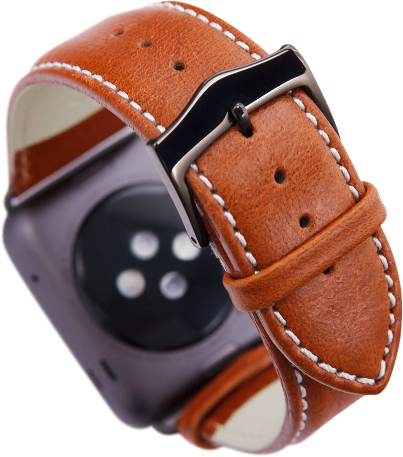 Ремешок Copenhagen для Apple Watch 42/44 мм, кожа, коричневый + серый космос