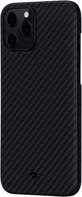 Чехол для iPhone 12 Pro Max, кевлар, черно-серый