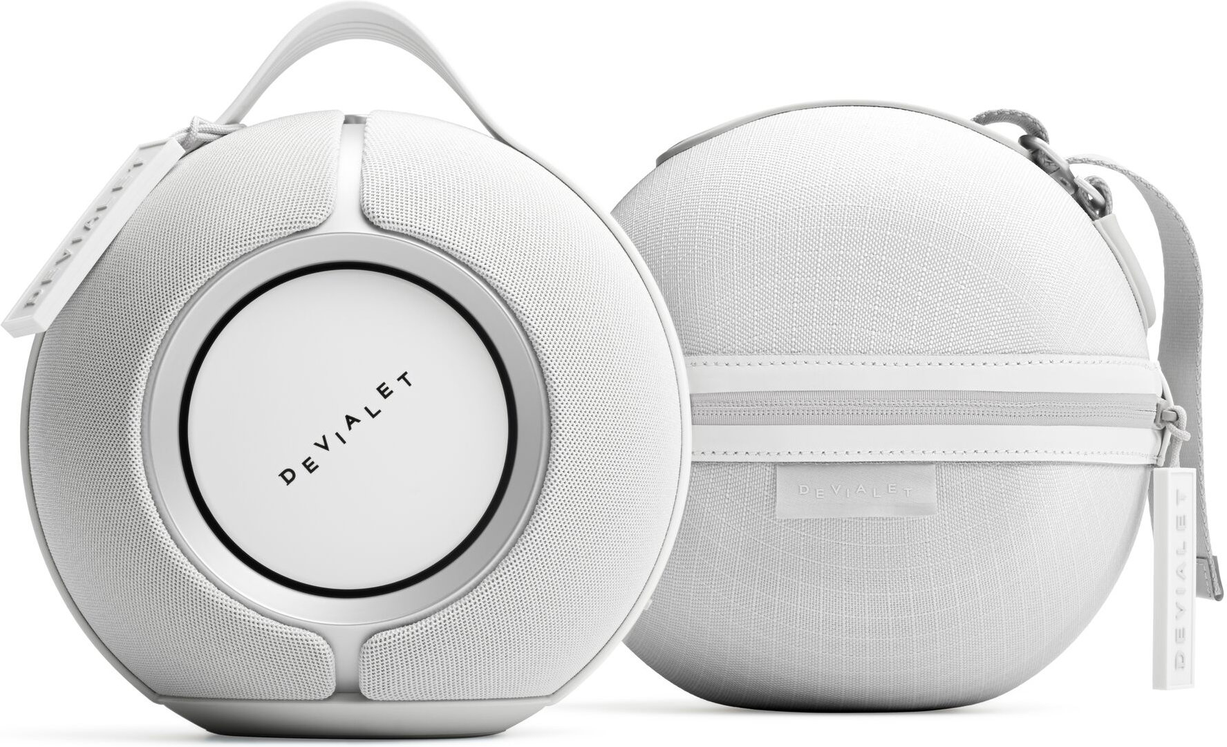 Акустика портативная Devialet Mania White Mist в комплекте с чехлом Cocoon, белый туман