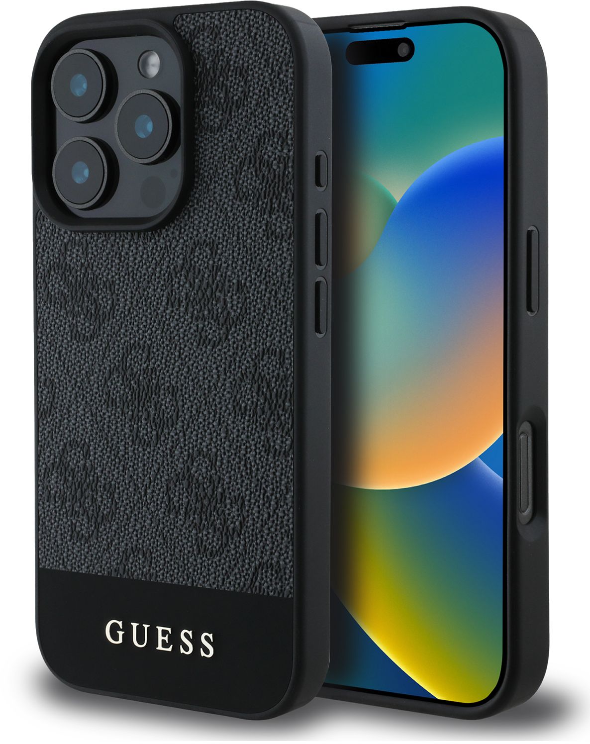 Guess Чехол Bottom для iPhone 16 Pro Max, серый