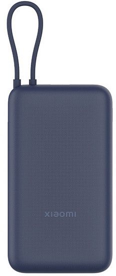 Внешний аккумулятор Xiaomi 20000 mAh с кабелем, синий Фото-2